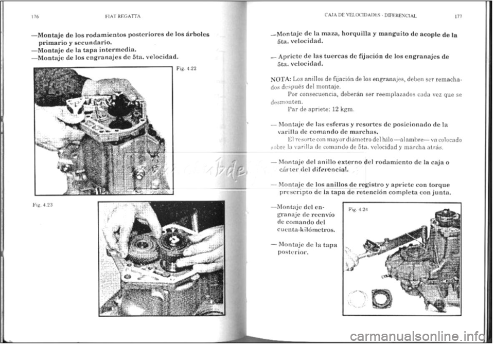 FIAT REGATA 1987  Service Owners Manual 