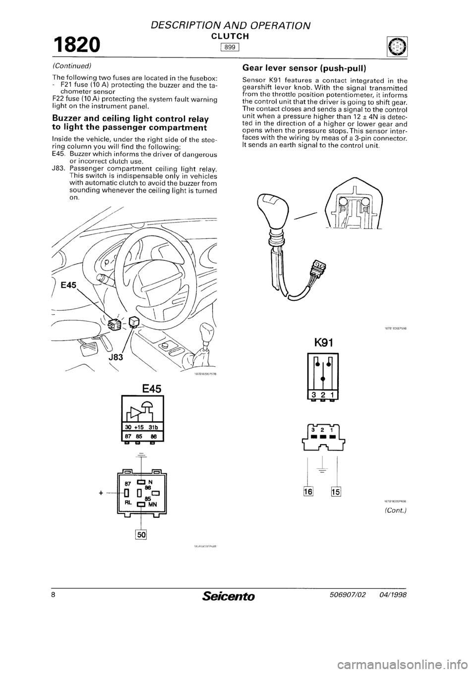 FIAT SEICENTO 1997 Service And Repair Manual FIAT SEICENTO 1997 Service And Repair Manual