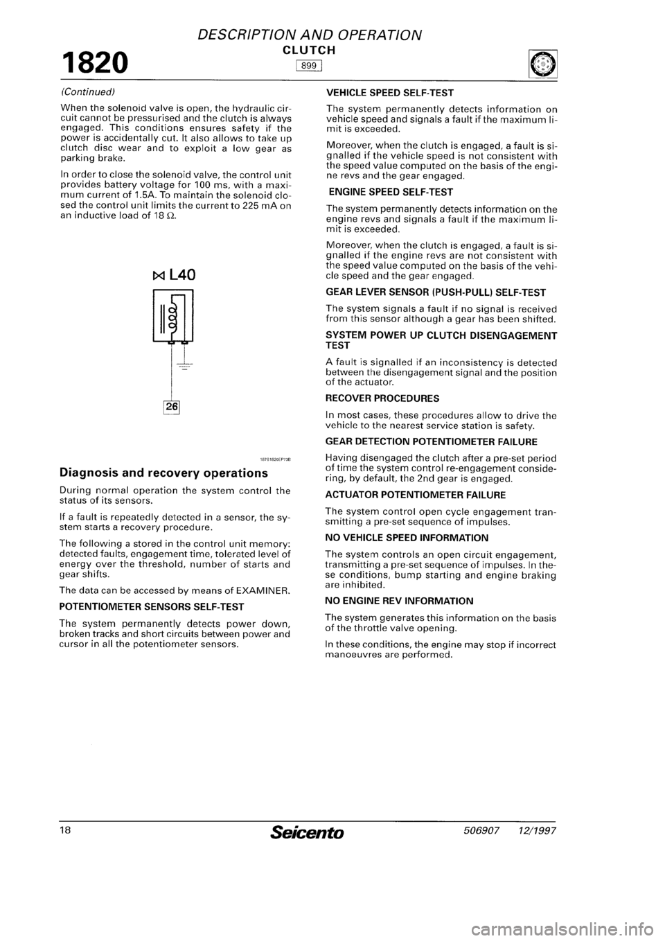 FIAT SEICENTO 1997 Service And Repair Manual FIAT SEICENTO 1997 Service And Repair Manual