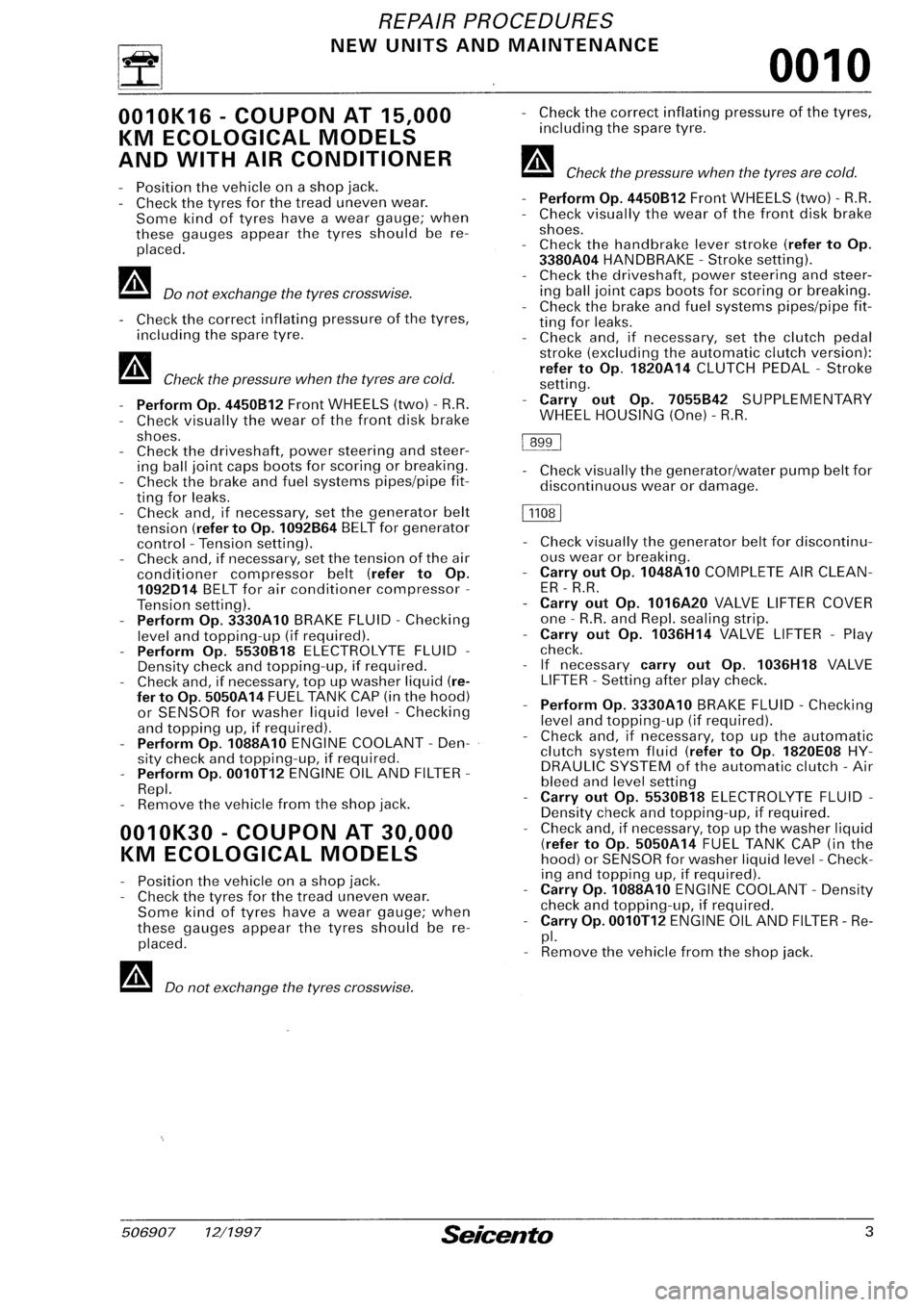 FIAT SEICENTO 1997 Service And Repair Manual FIAT SEICENTO 1997 Service And Repair Manual