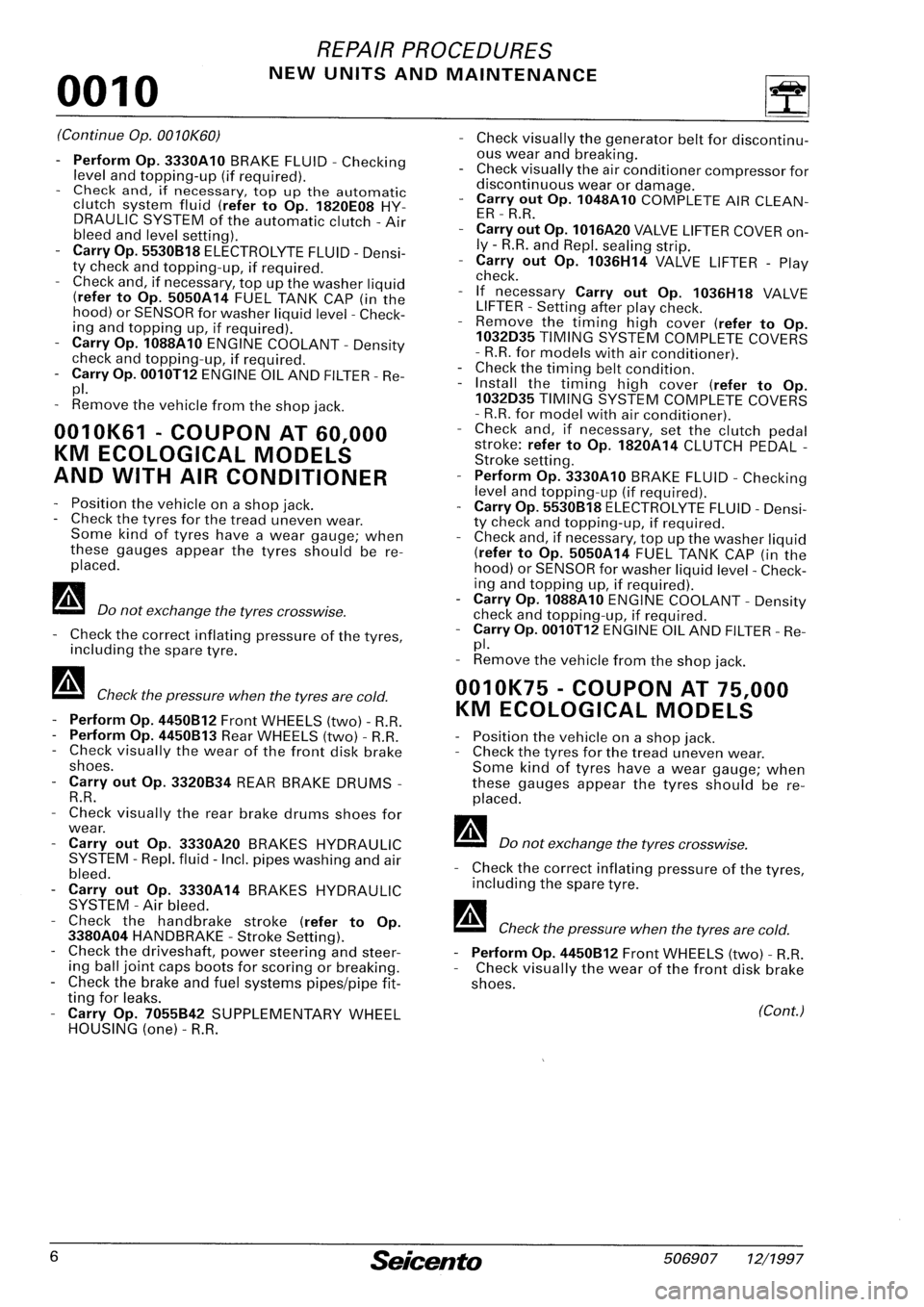 FIAT SEICENTO 1997 Service And Repair Manual FIAT SEICENTO 1997 Service And Repair Manual