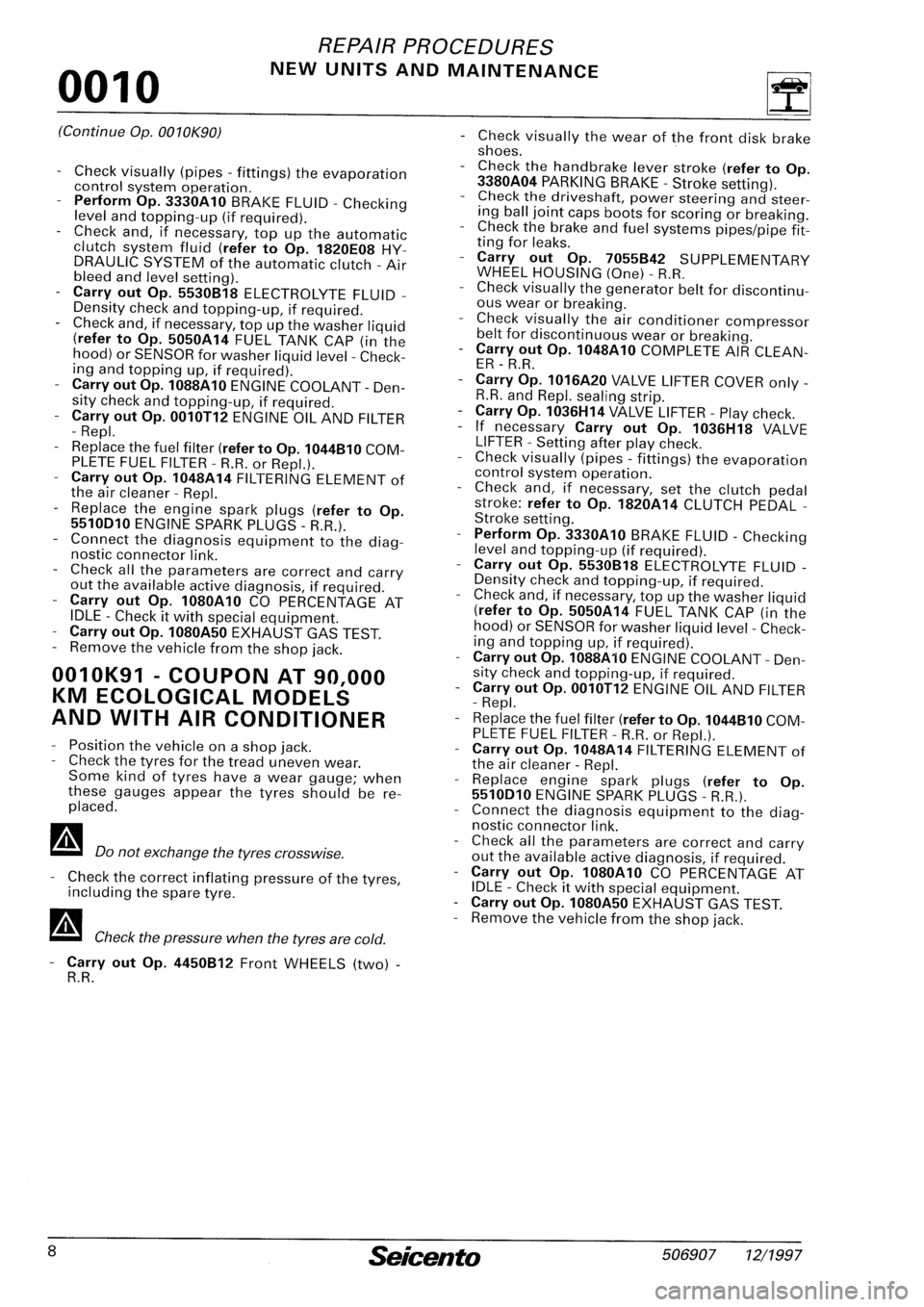 FIAT SEICENTO 1997 Service And Repair Manual FIAT SEICENTO 1997 Service And Repair Manual