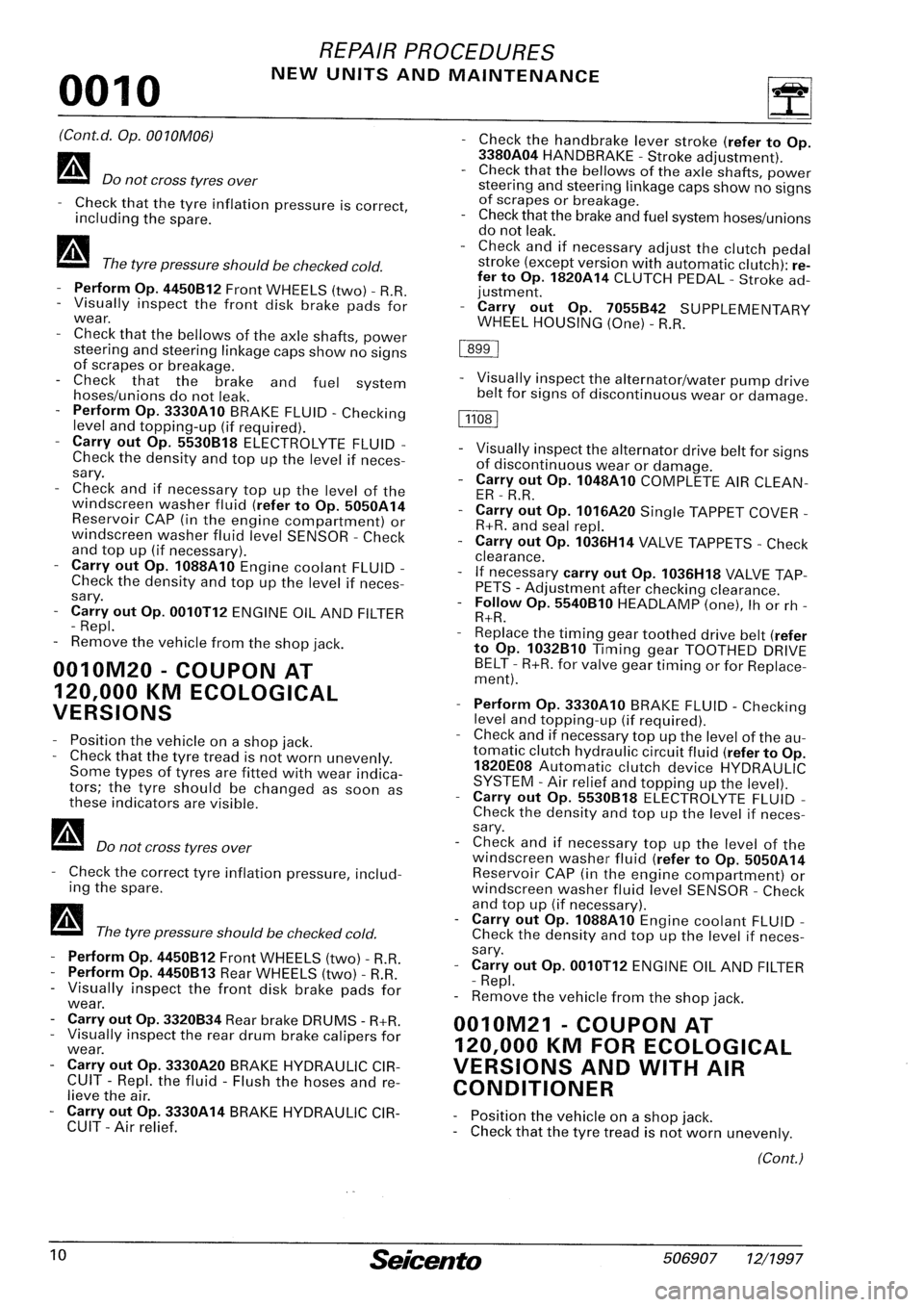 FIAT SEICENTO 1997 Service And Repair Manual FIAT SEICENTO 1997 Service And Repair Manual