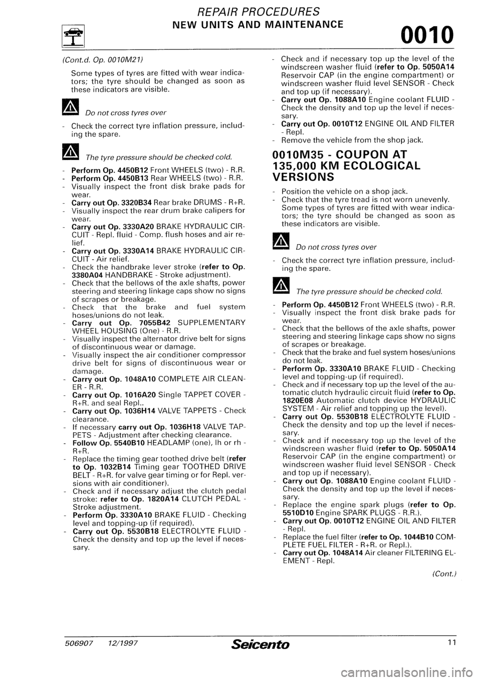 FIAT SEICENTO 1997 Service And Repair Manual FIAT SEICENTO 1997 Service And Repair Manual