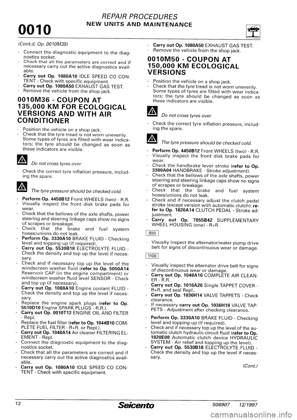 FIAT SEICENTO 1997 Service And Repair Manual FIAT SEICENTO 1997 Service And Repair Manual