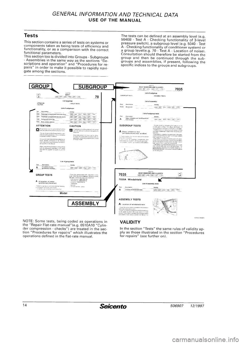 FIAT SEICENTO 1997 Service And User Guide FIAT SEICENTO 1997 Service And User Guide