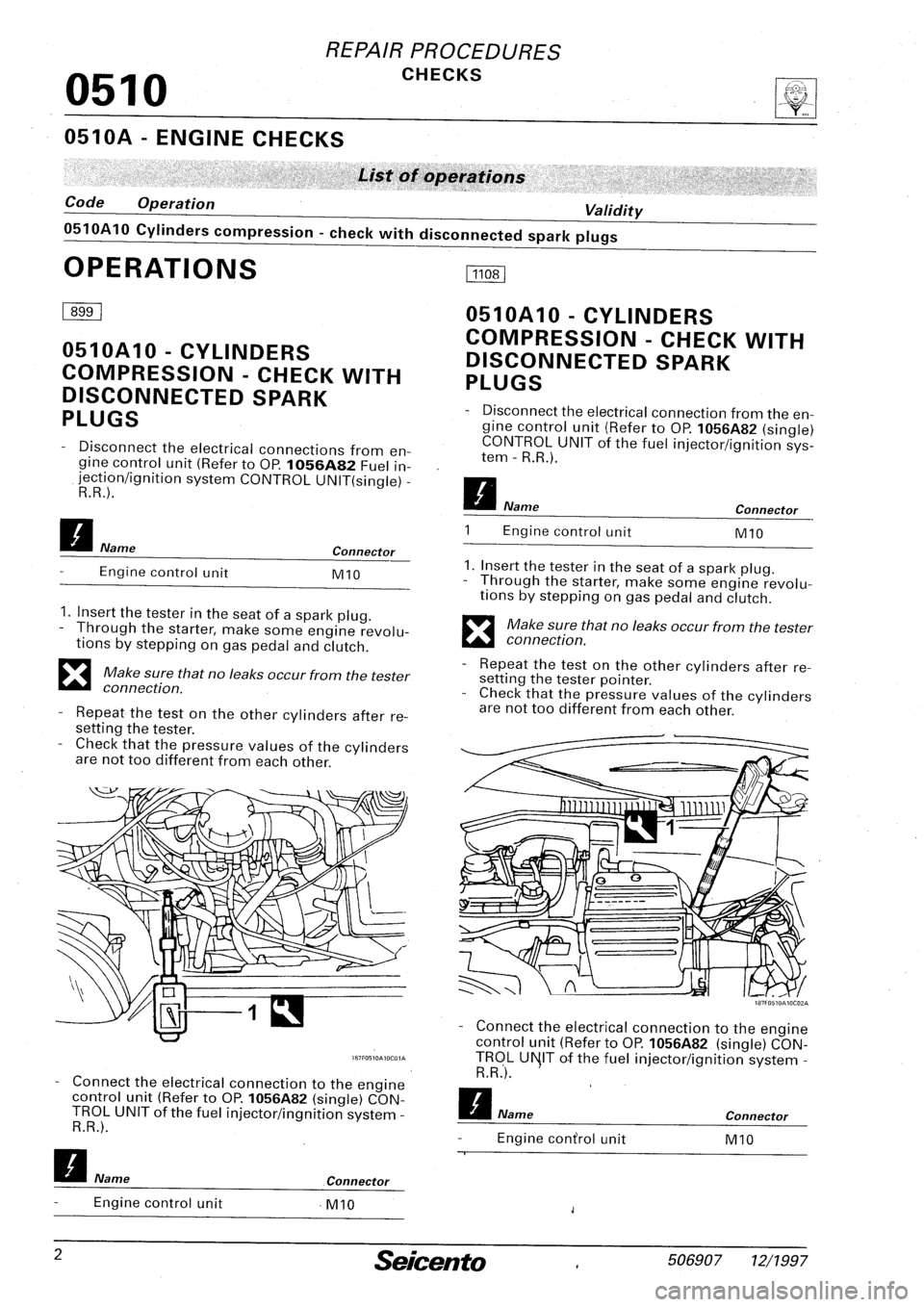 FIAT SEICENTO 1997  Service And Repair Manual 