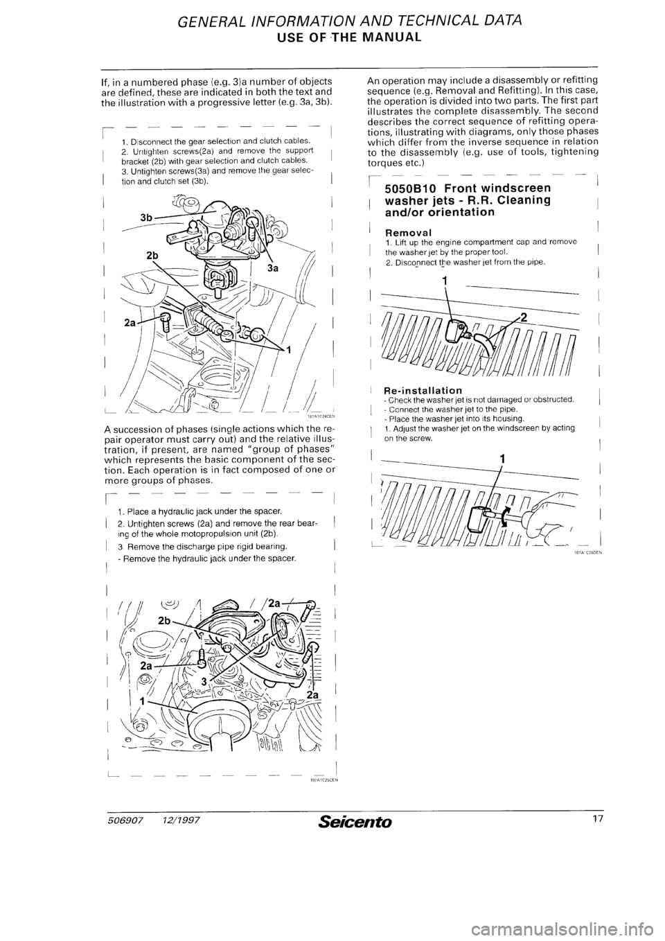 FIAT SEICENTO 1997  Service And Owners Manual 