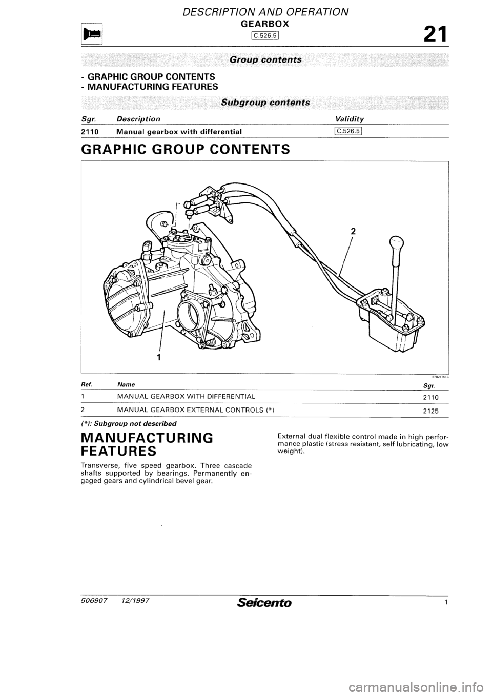 FIAT SEICENTO 1997  Service And Repair Manual 
