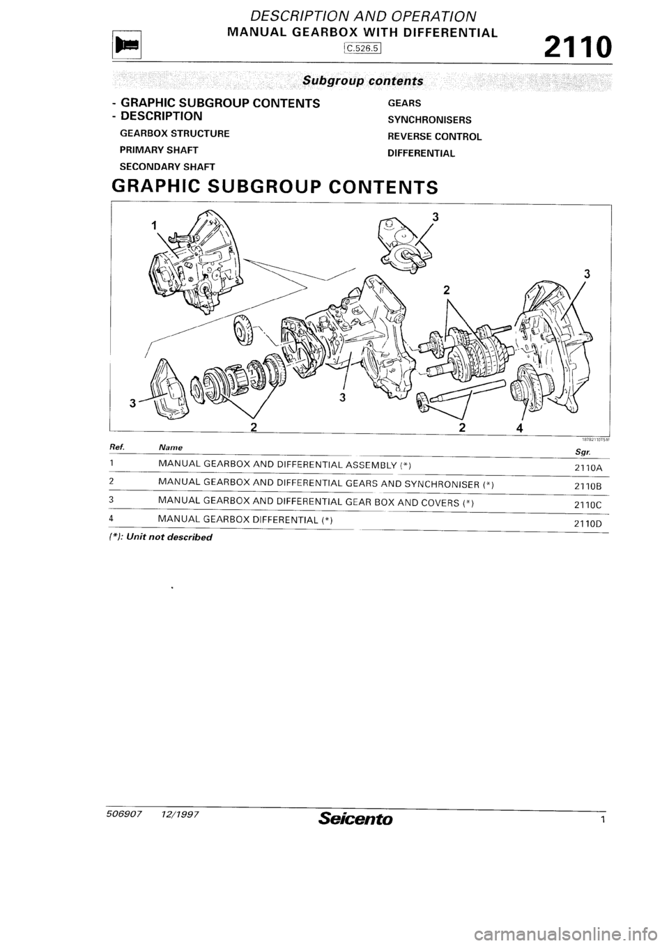 FIAT SEICENTO 1997  Service And Repair Manual 