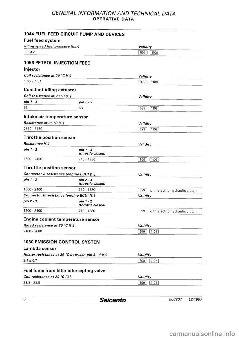 FIAT SEICENTO 1997 Service And Repair Manual FIAT SEICENTO 1997 Service And Repair Manual