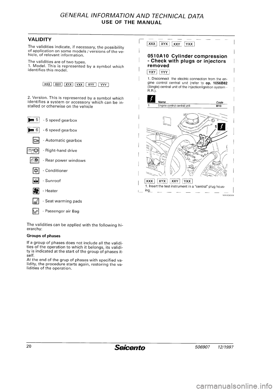 FIAT SEICENTO 1997  Service And Owners Manual 