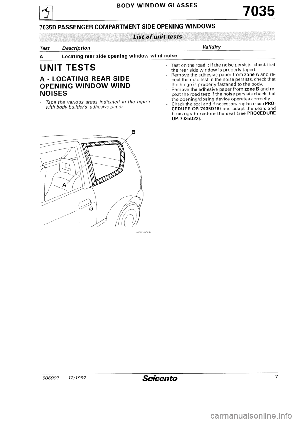 FIAT SEICENTO 1997 Service And Repair Manual FIAT SEICENTO 1997 Service And Repair Manual