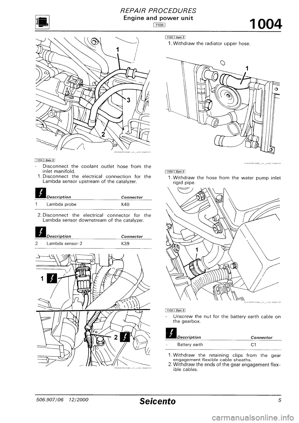 FIAT SEICENTO 1997 Service And Repair Manual FIAT SEICENTO 1997 Service And Repair Manual