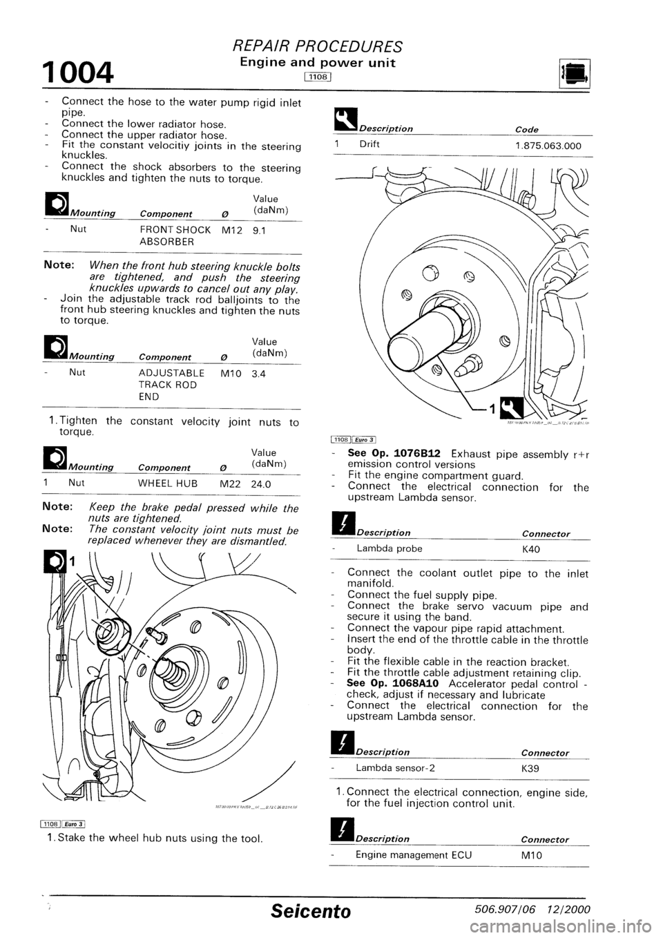 FIAT SEICENTO 1997 Service And Repair Manual FIAT SEICENTO 1997 Service And Repair Manual