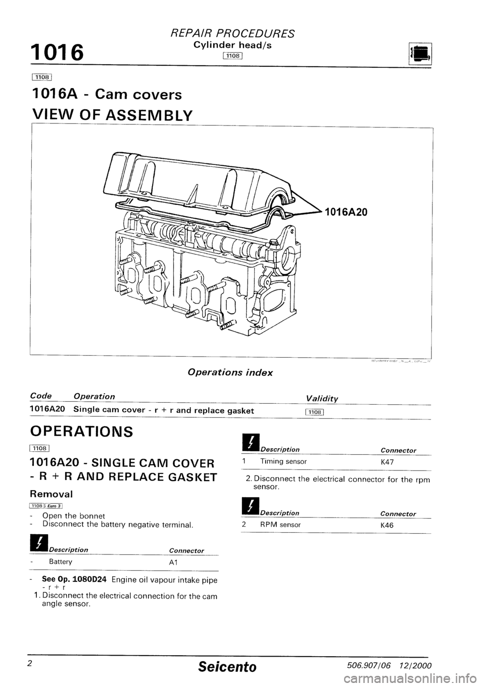 FIAT SEICENTO 1997  Service And Repair Manual 