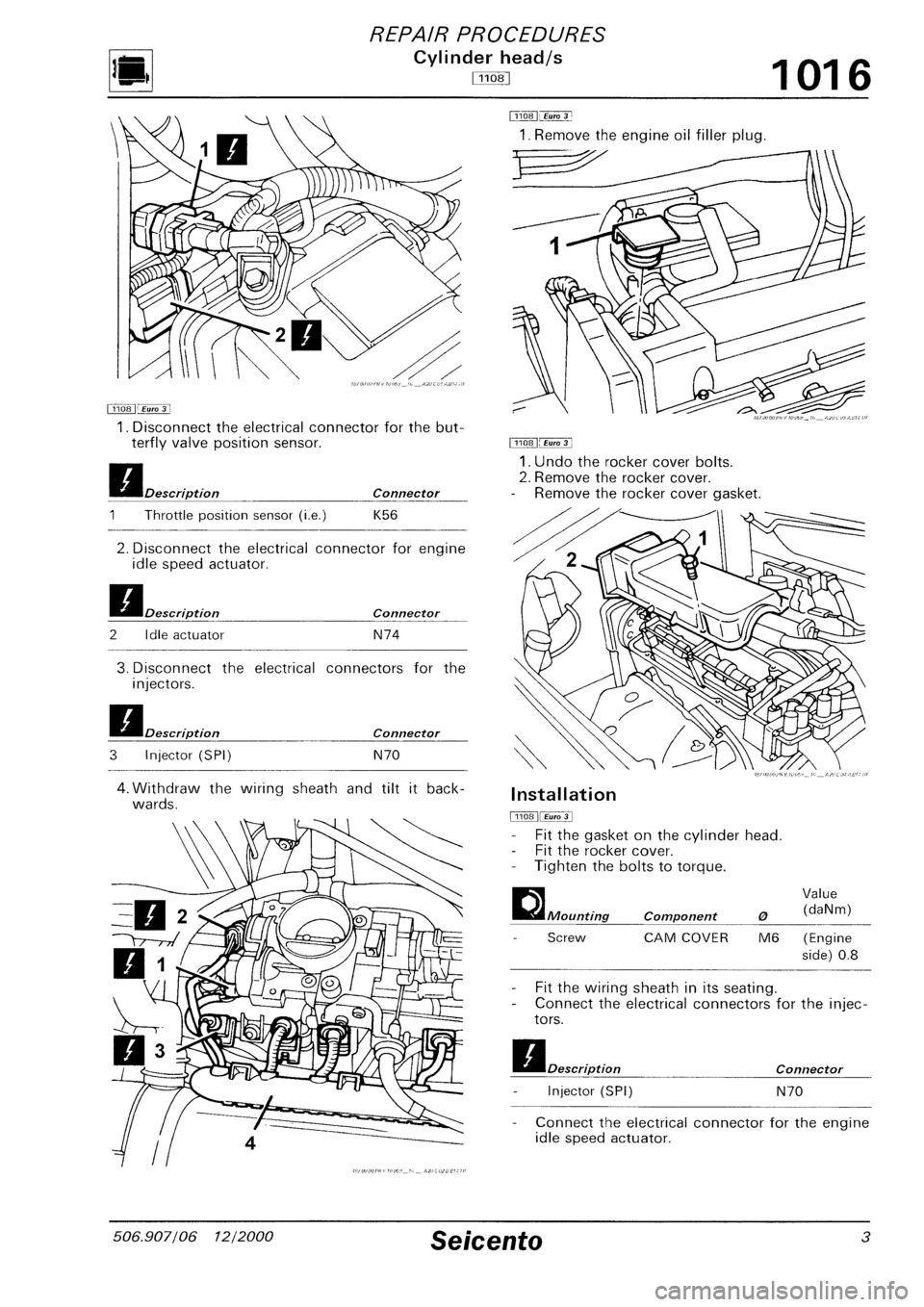 FIAT SEICENTO 1997  Service And Repair Manual 