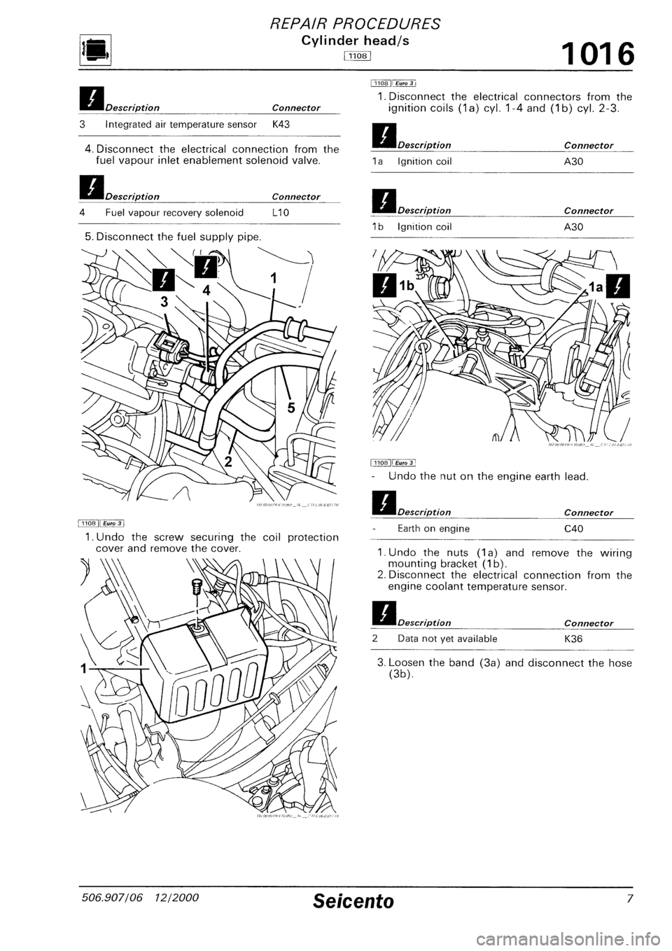FIAT SEICENTO 1997  Service And Repair Manual 