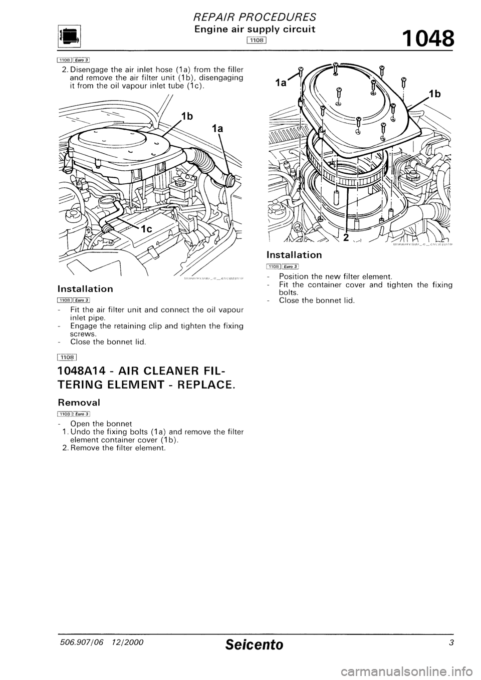 FIAT SEICENTO 1997 Service And Repair Manual FIAT SEICENTO 1997 Service And Repair Manual