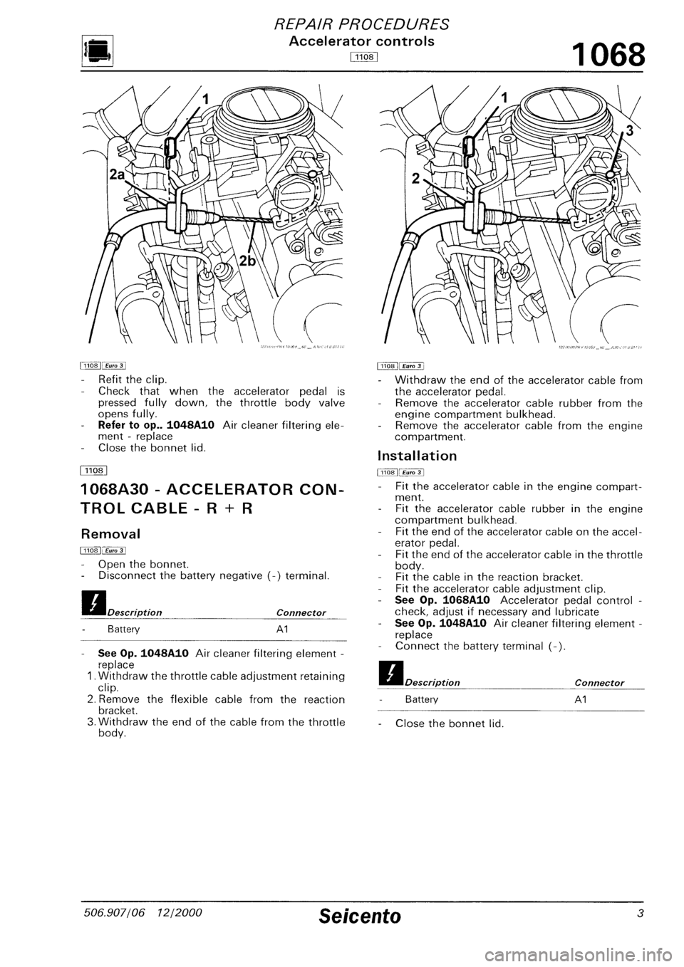 FIAT SEICENTO 1997 Service And Repair Manual FIAT SEICENTO 1997 Service And Repair Manual