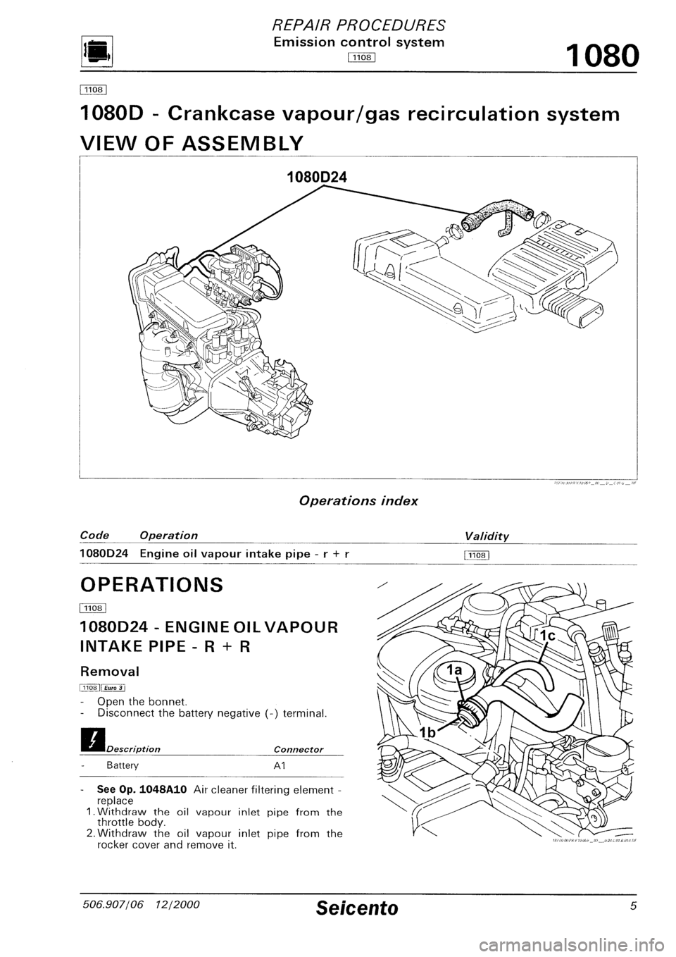 FIAT SEICENTO 1997 Service And Repair Manual FIAT SEICENTO 1997 Service And Repair Manual