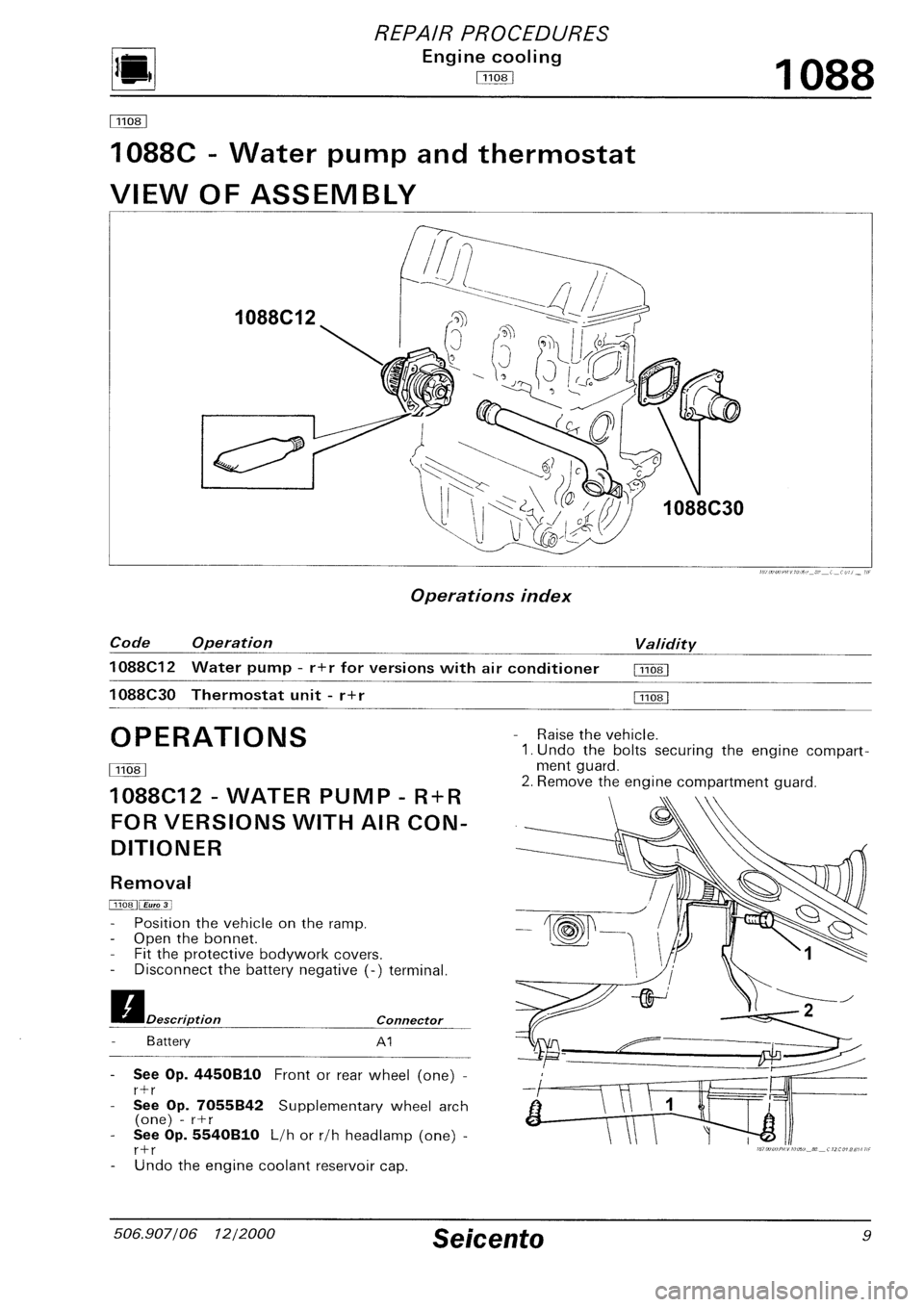 FIAT SEICENTO 1997  Service And Repair Manual 