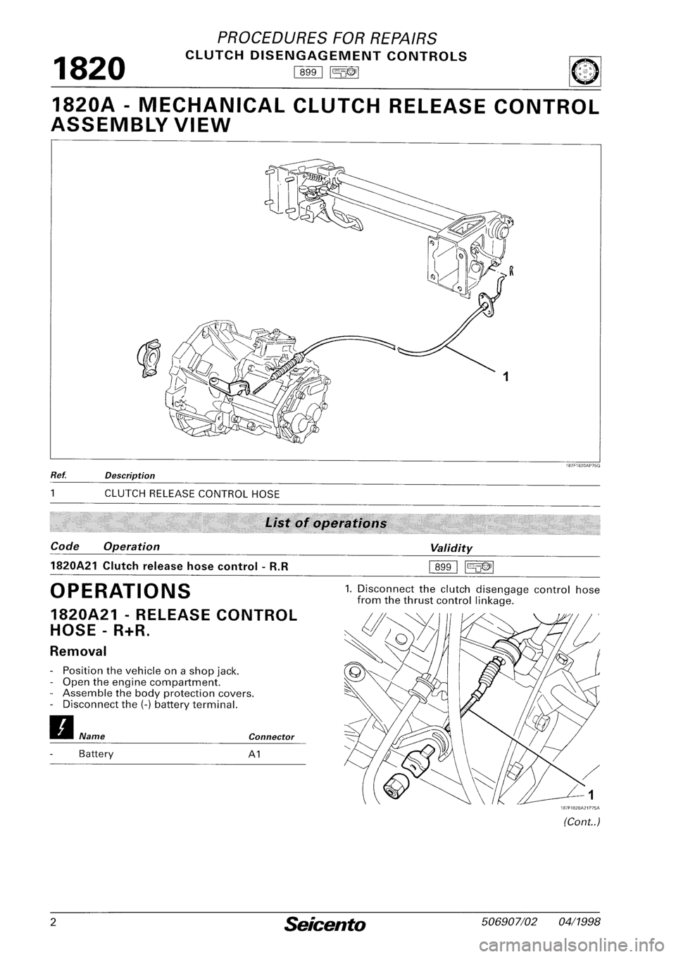 FIAT SEICENTO 1997 Service And Repair Manual FIAT SEICENTO 1997 Service And Repair Manual