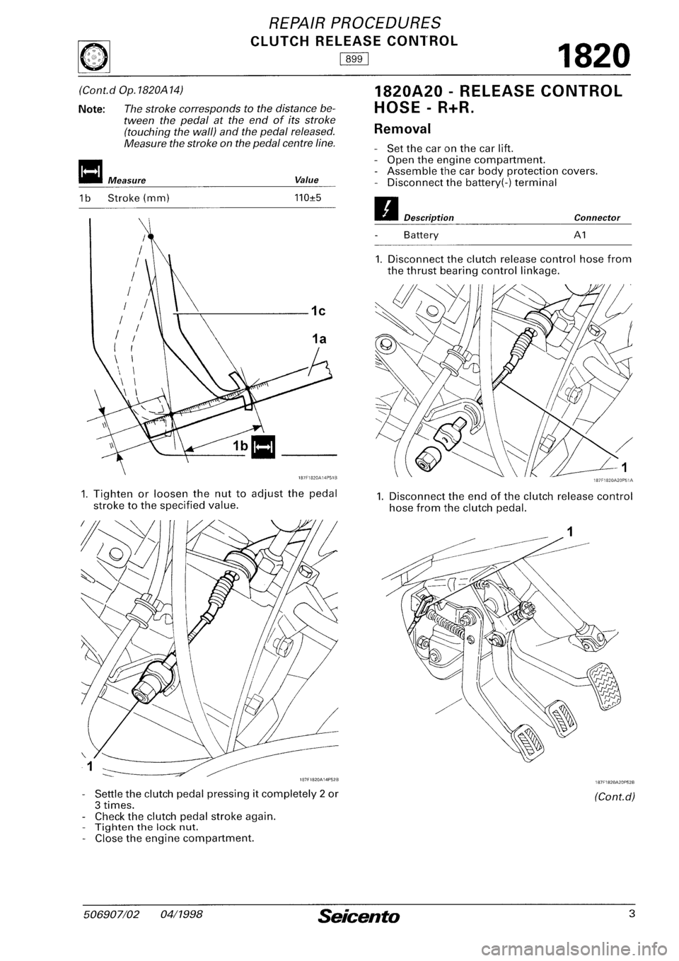 FIAT SEICENTO 1997 Service And Repair Manual FIAT SEICENTO 1997 Service And Repair Manual