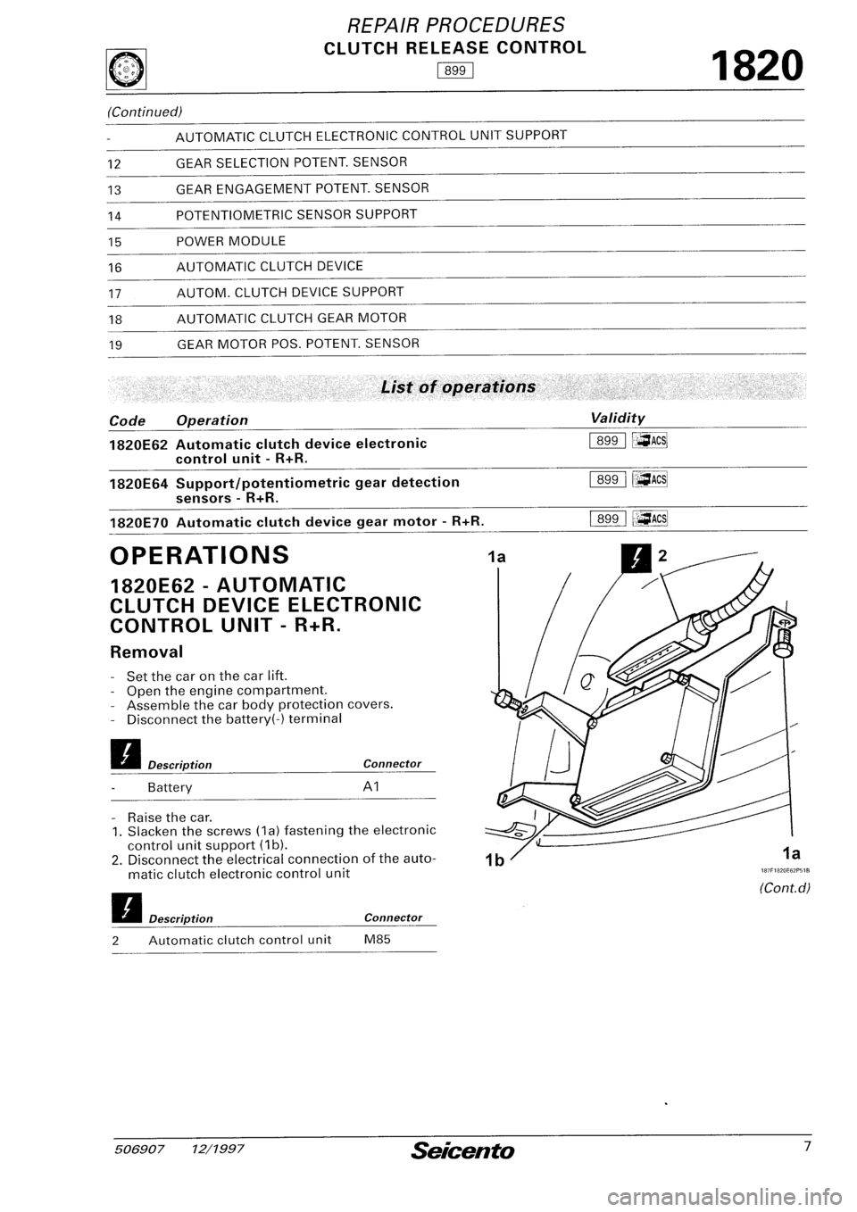 FIAT SEICENTO 1997 Service And Repair Manual FIAT SEICENTO 1997 Service And Repair Manual