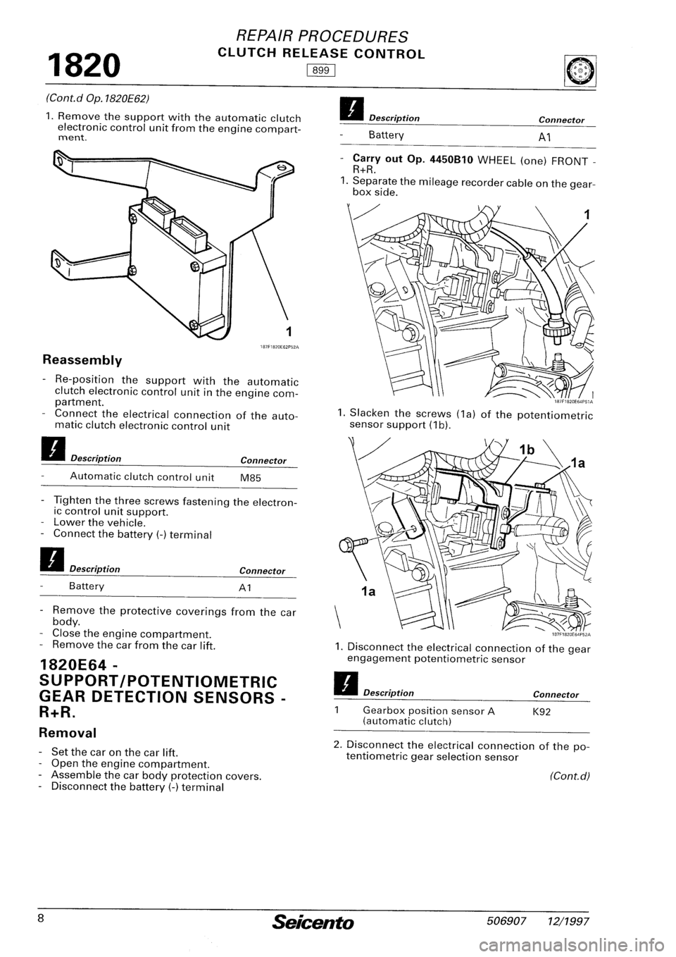 FIAT SEICENTO 1997 Service And Repair Manual FIAT SEICENTO 1997 Service And Repair Manual