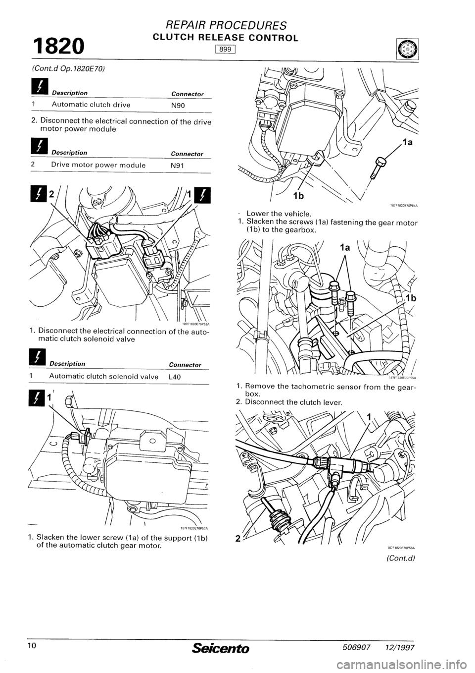 FIAT SEICENTO 1997  Service And Repair Manual 