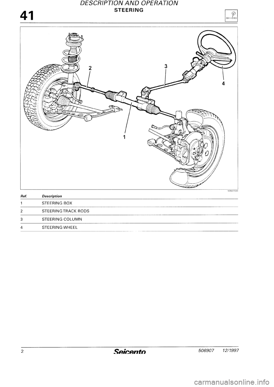 FIAT SEICENTO 1997  Service And Repair Manual 