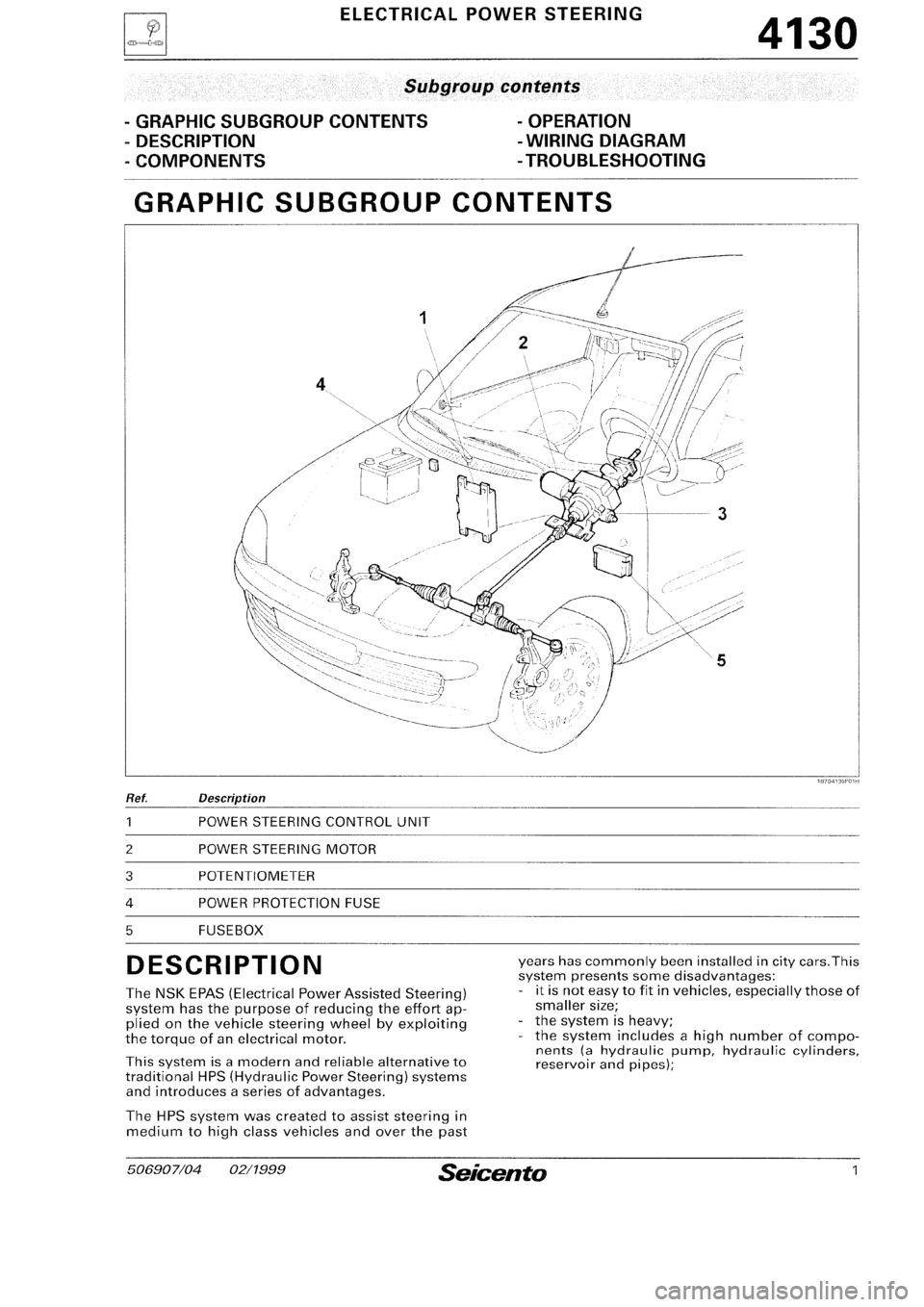 FIAT SEICENTO 1997  Service And Repair Manual 