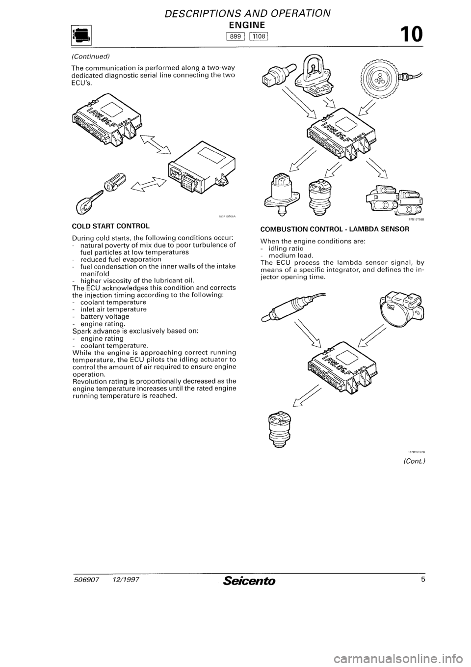FIAT SEICENTO 1997  Service And Workshop Manual 