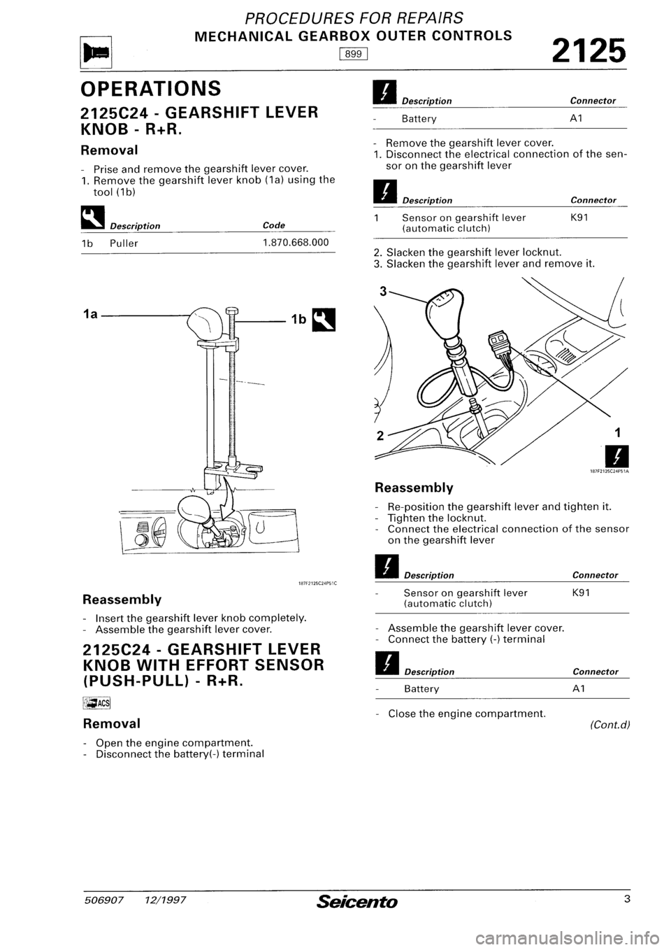 FIAT SEICENTO 1997 Service And Repair Manual FIAT SEICENTO 1997 Service And Repair Manual