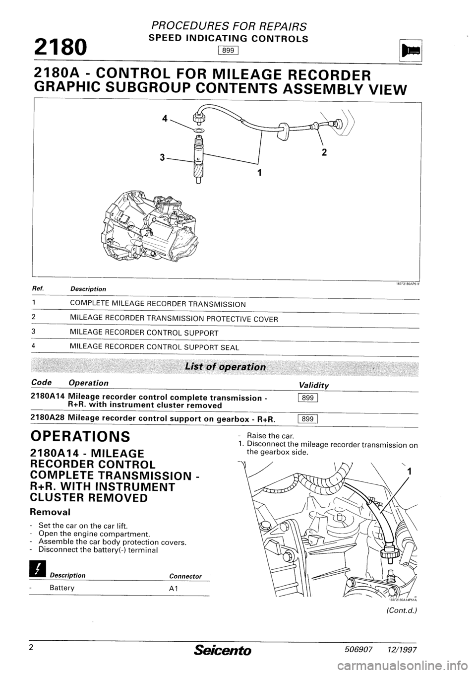 FIAT SEICENTO 1997 Service And Repair Manual FIAT SEICENTO 1997 Service And Repair Manual