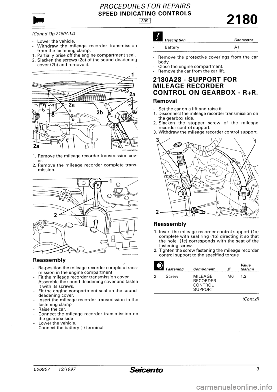 FIAT SEICENTO 1997 Service And Repair Manual FIAT SEICENTO 1997 Service And Repair Manual
