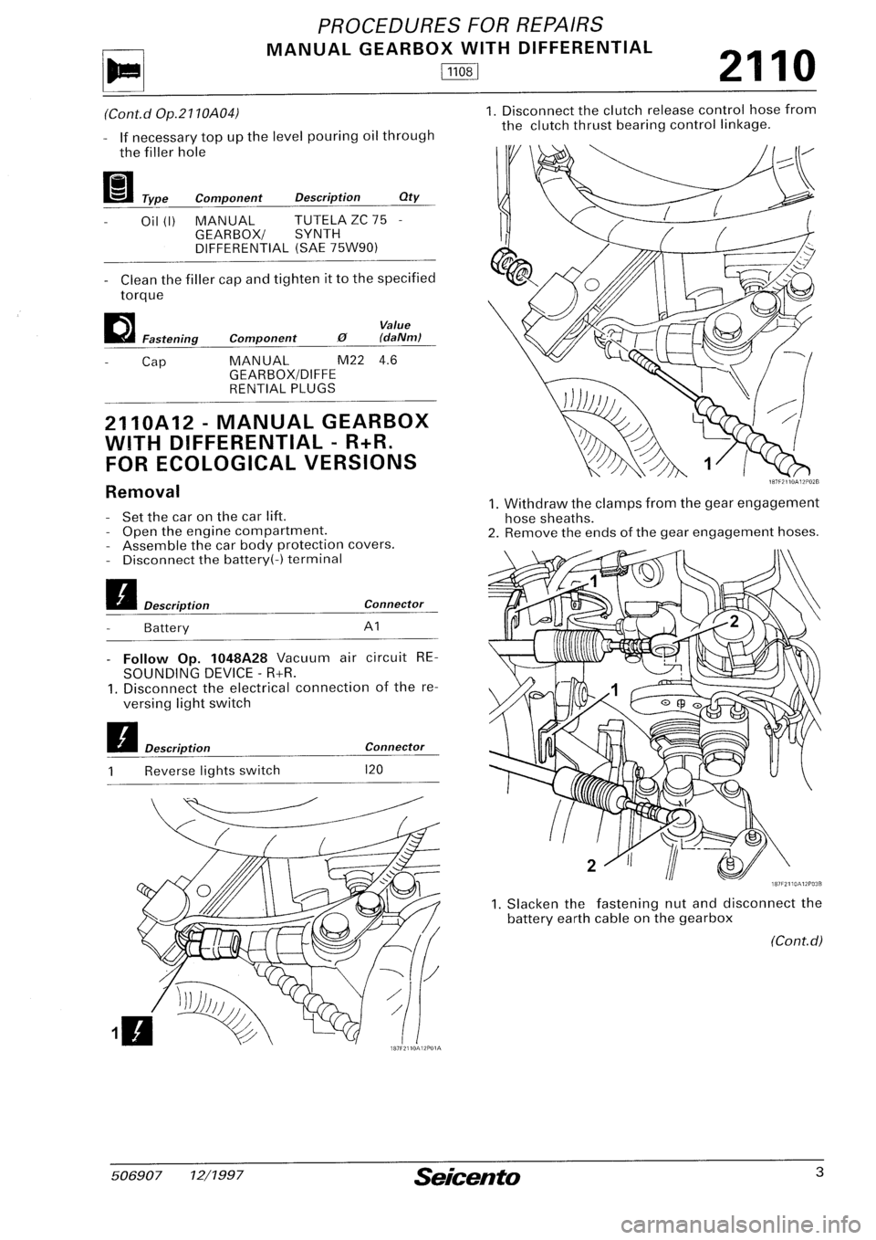 FIAT SEICENTO 1997 Service And Repair Manual FIAT SEICENTO 1997 Service And Repair Manual