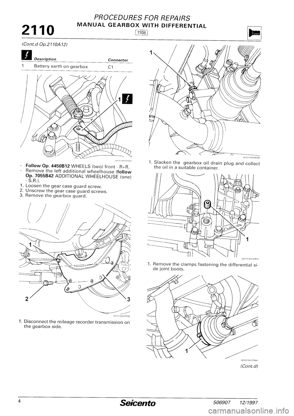 FIAT SEICENTO 1997 Service And Repair Manual FIAT SEICENTO 1997 Service And Repair Manual