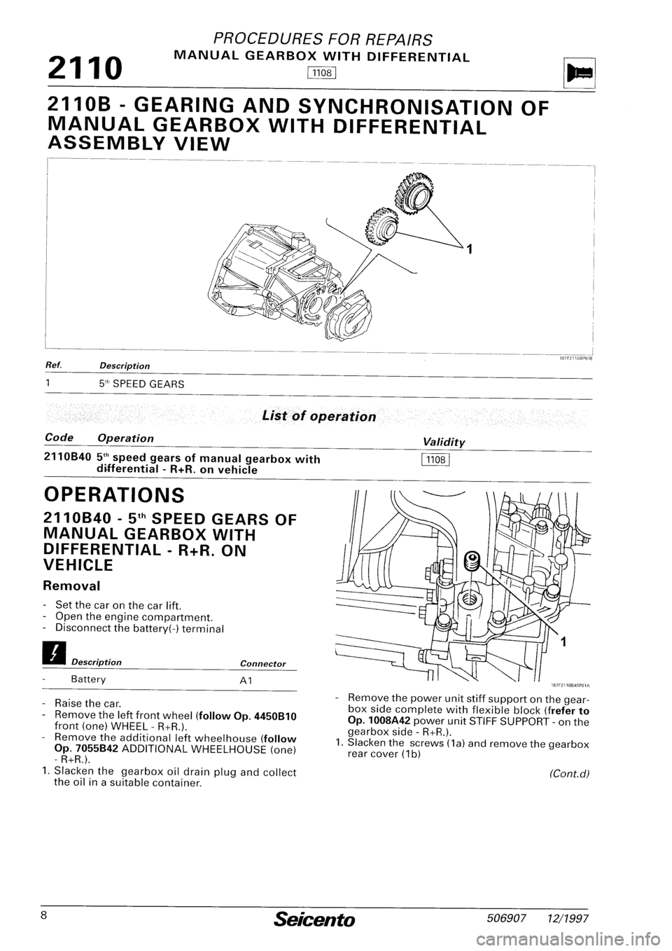 FIAT SEICENTO 1997 Service And Repair Manual FIAT SEICENTO 1997 Service And Repair Manual