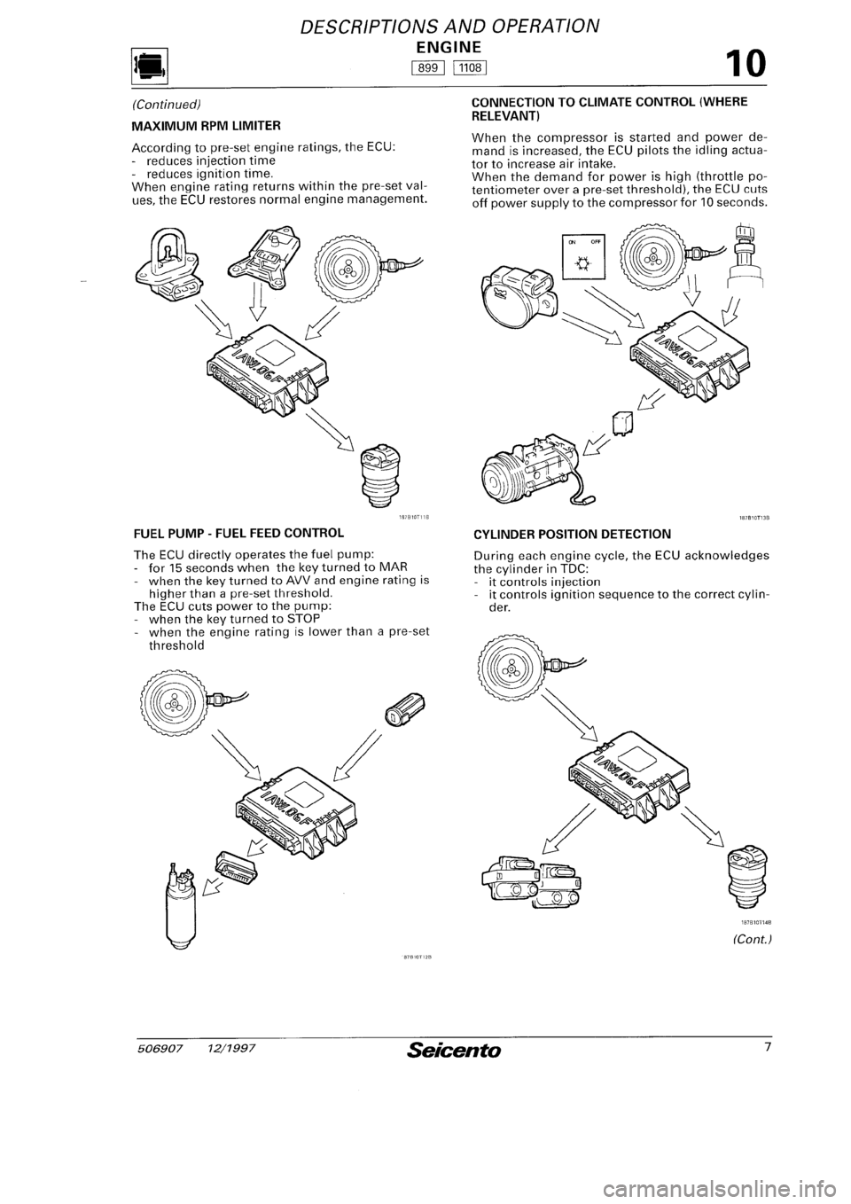 FIAT SEICENTO 1997  Service And Workshop Manual 