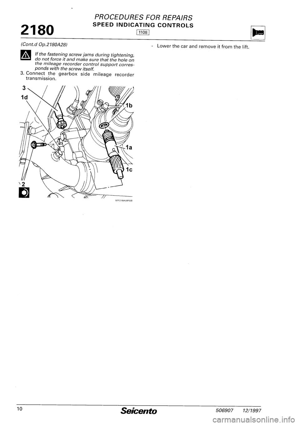 FIAT SEICENTO 1997 Service And Repair Manual FIAT SEICENTO 1997 Service And Repair Manual
