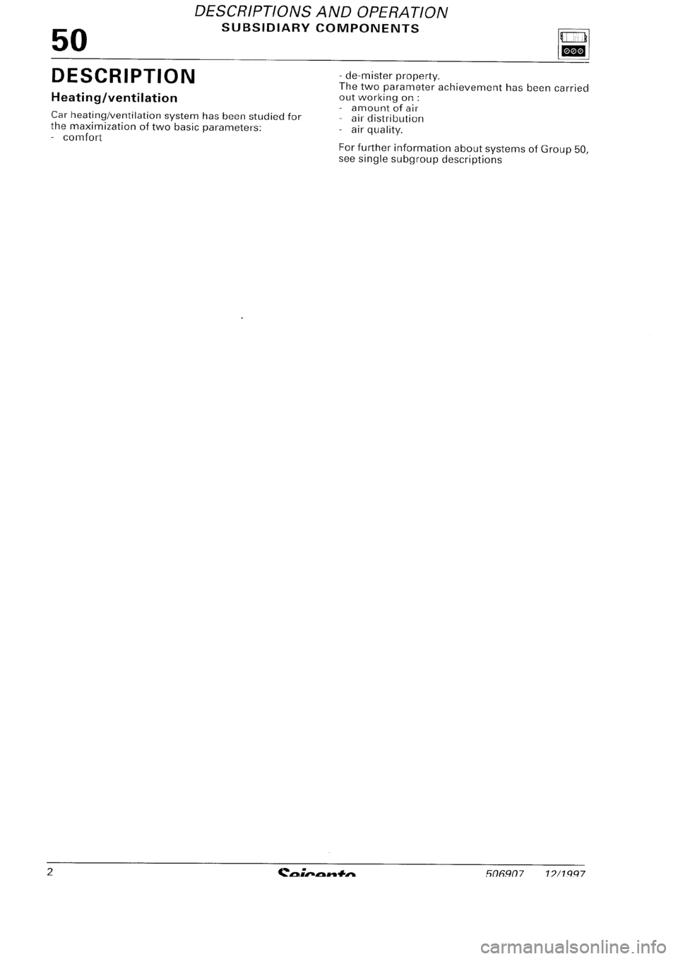 FIAT SEICENTO 1997 Service And Repair Manual FIAT SEICENTO 1997 Service And Repair Manual