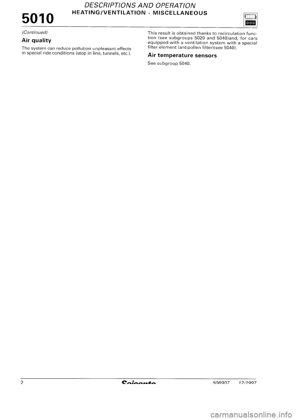 FIAT SEICENTO 1997 Service And Repair Manual FIAT SEICENTO 1997 Service And Repair Manual