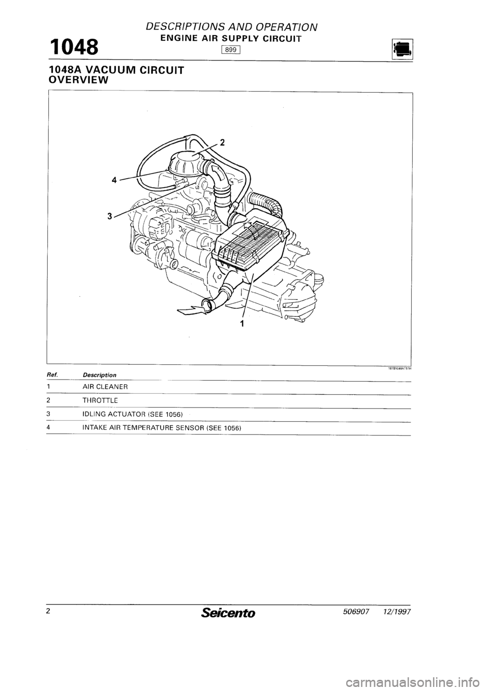 FIAT SEICENTO 1997  Service And Workshop Manual 