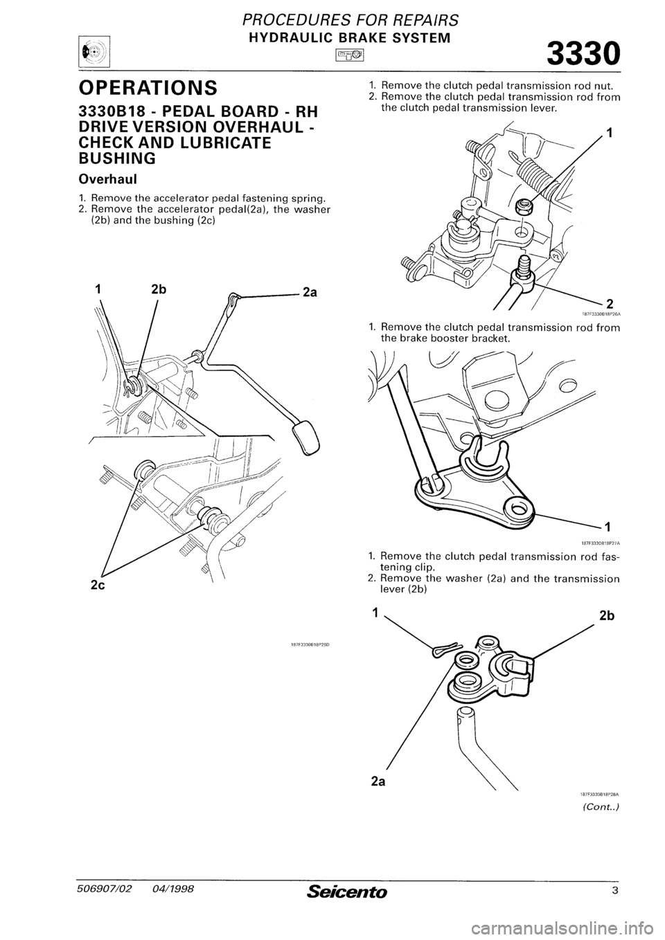 FIAT SEICENTO 1997 Service And Repair Manual FIAT SEICENTO 1997 Service And Repair Manual