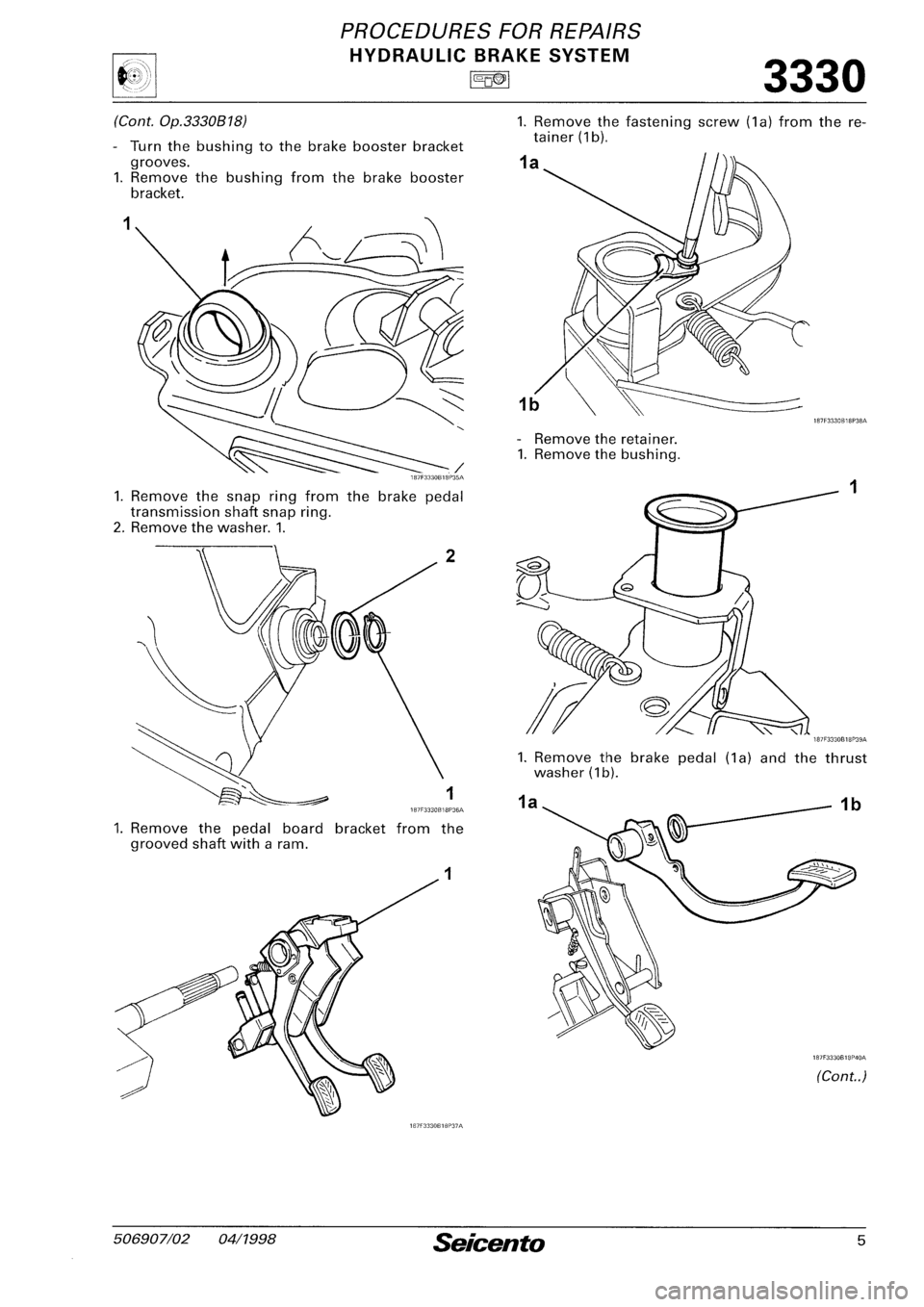 FIAT SEICENTO 1997 Service And Repair Manual FIAT SEICENTO 1997 Service And Repair Manual
