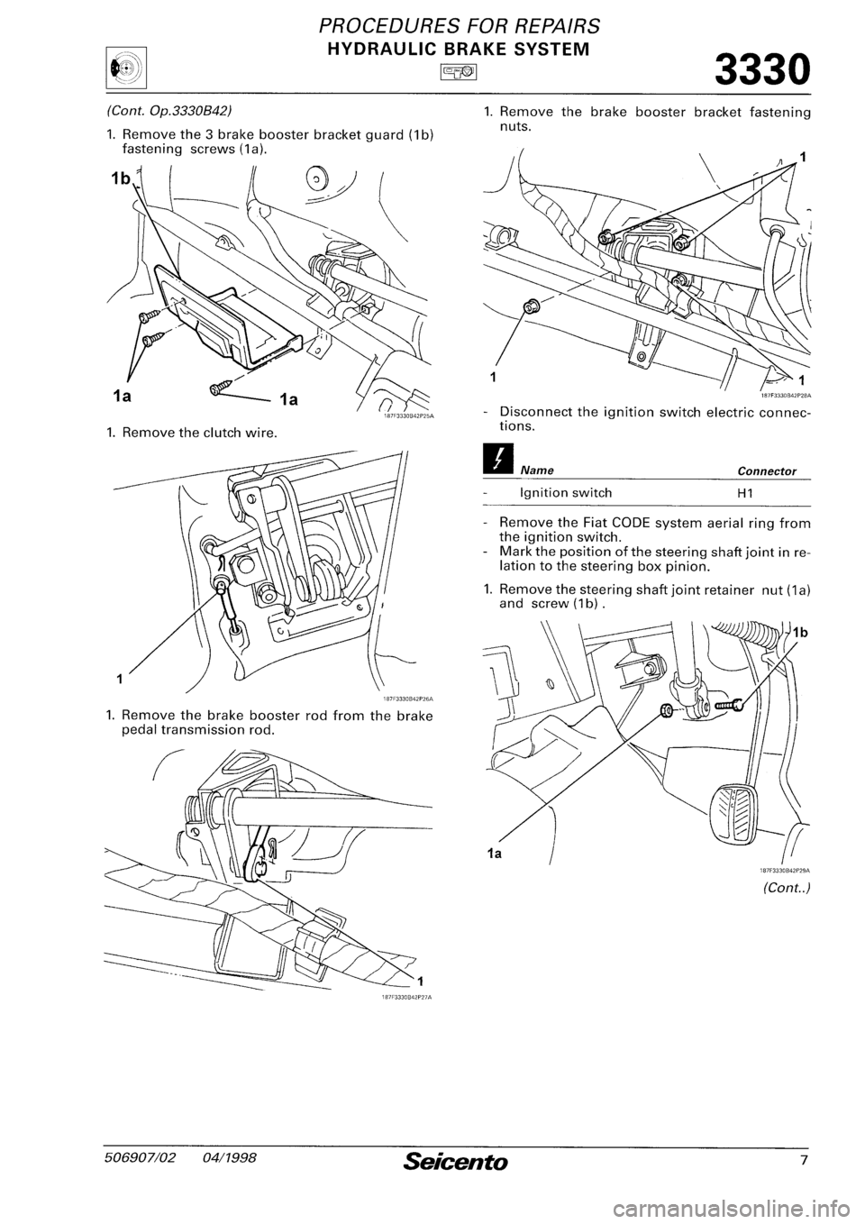 FIAT SEICENTO 1997 Service And Repair Manual FIAT SEICENTO 1997 Service And Repair Manual