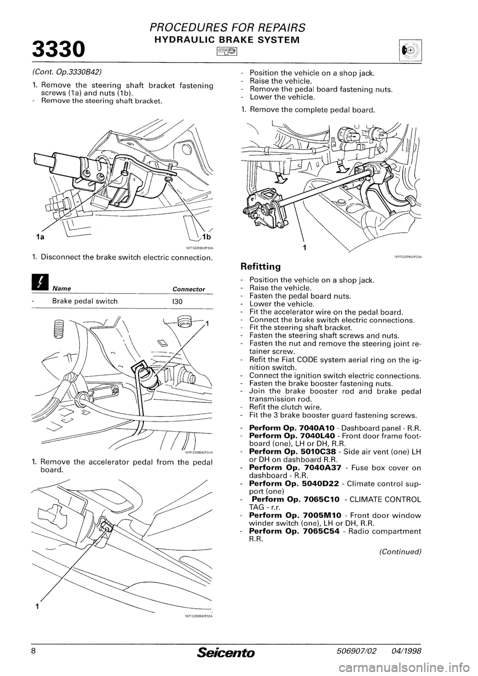 FIAT SEICENTO 1997 Service And Repair Manual FIAT SEICENTO 1997 Service And Repair Manual