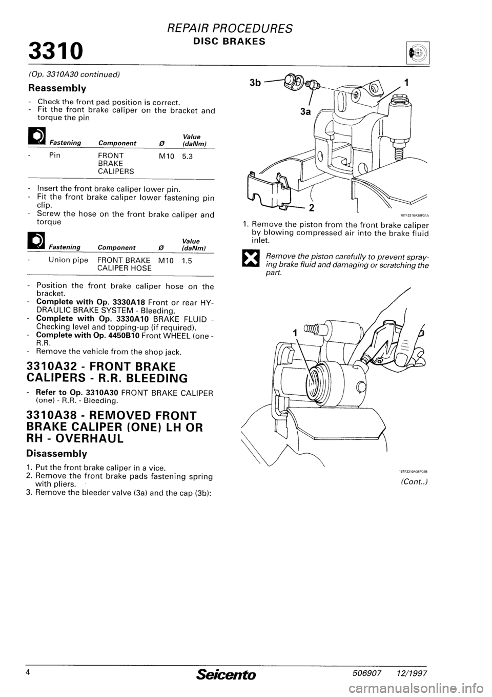 FIAT SEICENTO 1997 Service And Repair Manual FIAT SEICENTO 1997 Service And Repair Manual